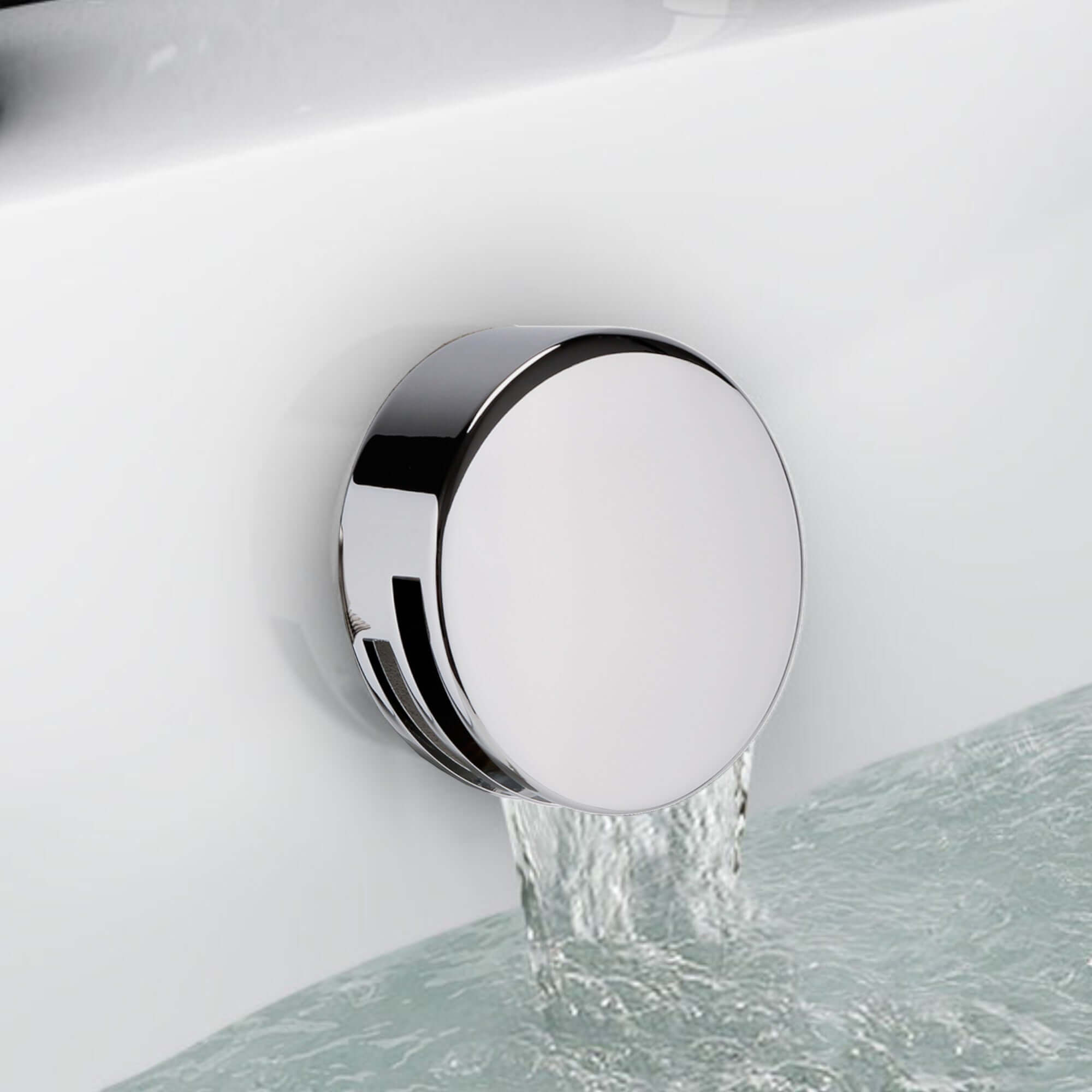 Buy Round Bath Filler with Easy Clean Sprung Waste & Overflow - Chrome Online UK | HOUSE OF ENKI